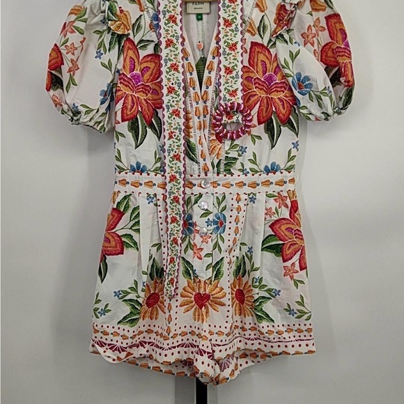 Farm Rio Floral Romper | Size M | NWT | Belt Included - Picture 5 of 5